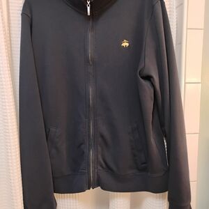 Brooks Brothers Navy and Gray Knit Jacket Women's XL Men's L